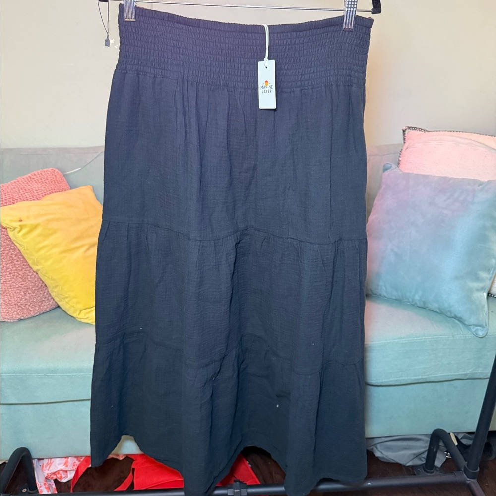 Marine Layer Black Maxi Skirt